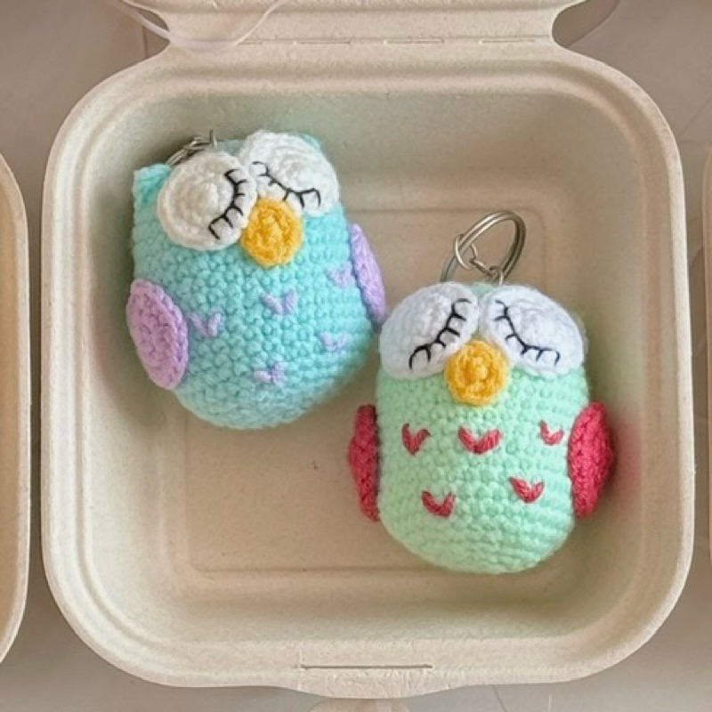 Handmade Love Móc Khoá Couple Đôi Chim Cú Cute Design 2pcs