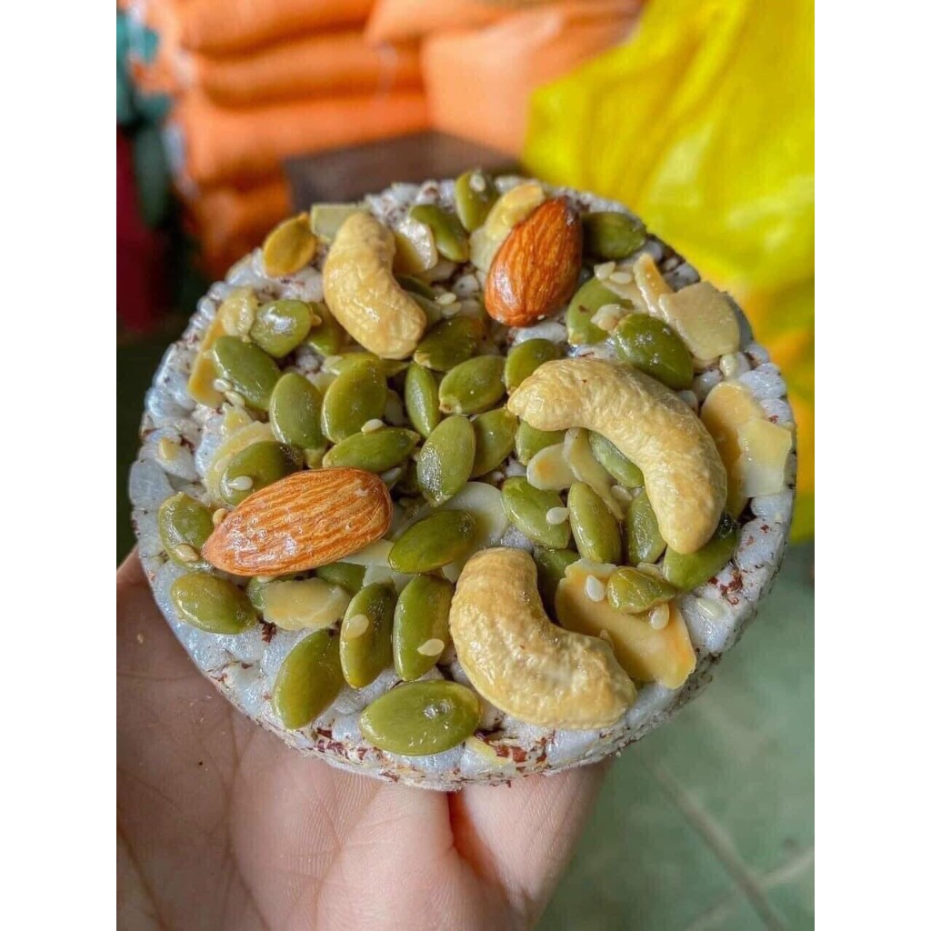 健康美食 Bánh nổ Gạo Lứt Mix Hạt 栄養価が高いおやつ 1000g 健康美食