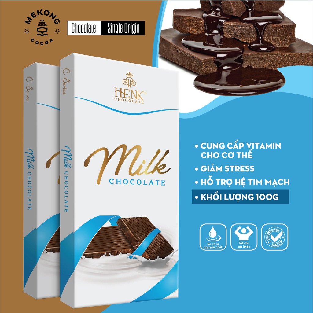 ミルクチョコレートバー 37%カカオ バター 100g HENK