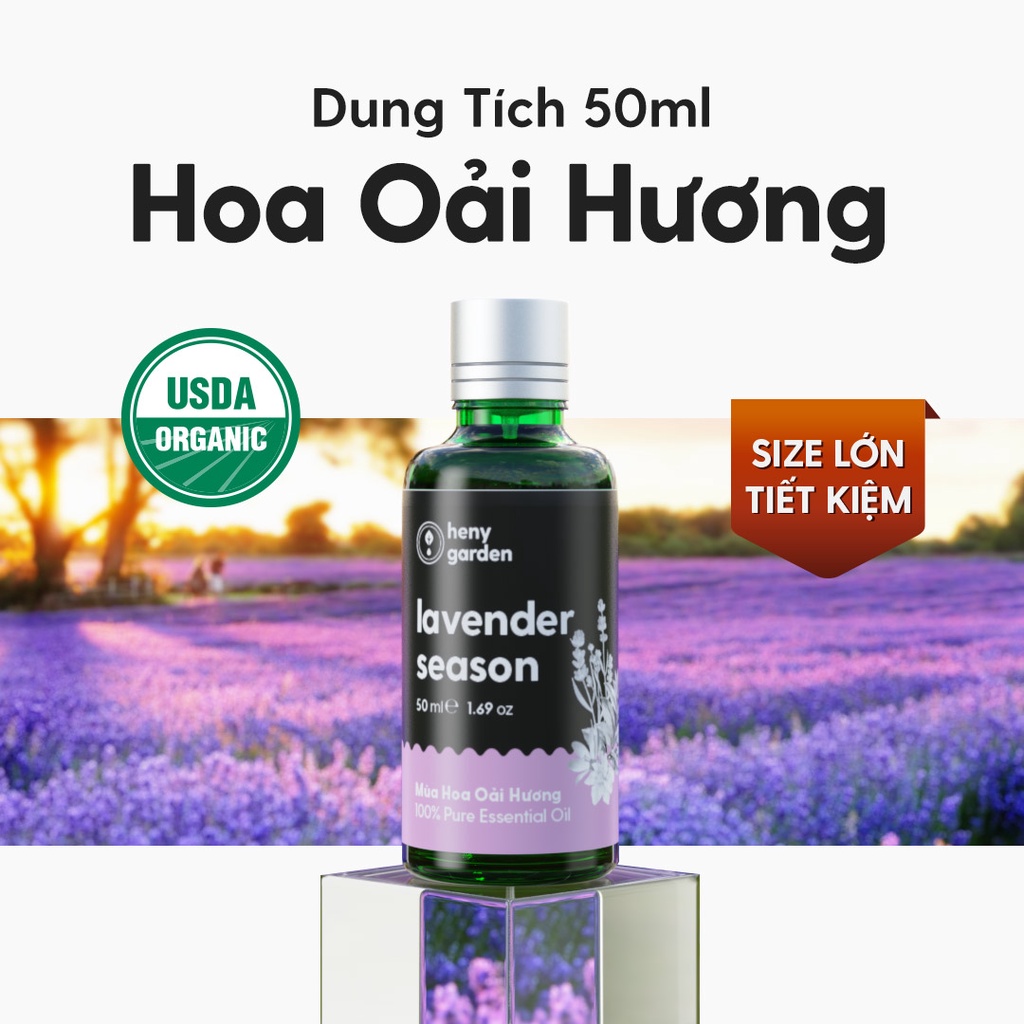 Heny Garden オーガニック ラベンダー エッセンシャルオイル アロマセラピー 50ml Heny Garden