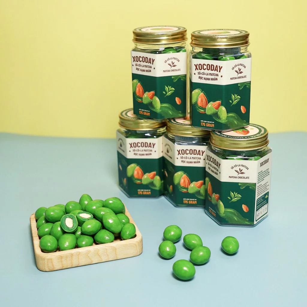 ヘイデイ Xocoday 抹茶アーモンドチョコレート 175g - 濃厚チョコと香ばしいアーモンド