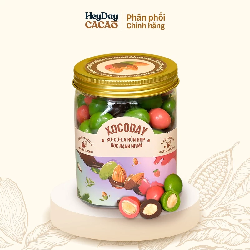 ヘイデイ Xocoday ミックスアーモンドチョコレート 350g | 多彩なフレーバー