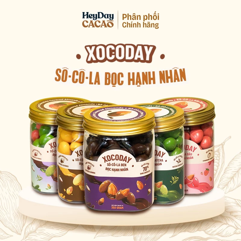 ヘイデイ Xocoday ミックスアーモンドチョコレート 350g | 多彩なフレーバー