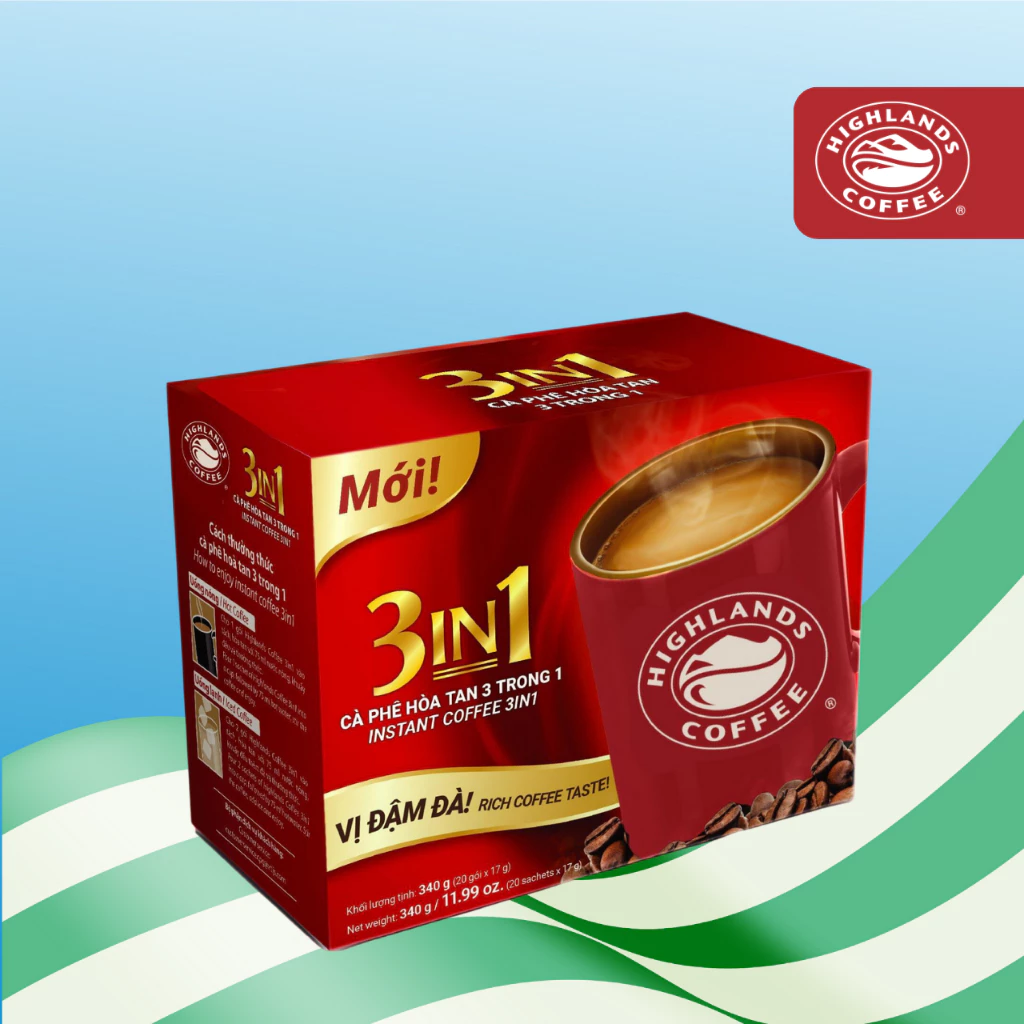 ハイランズコーヒー 3in1 インスタントミルクコーヒー 20袋