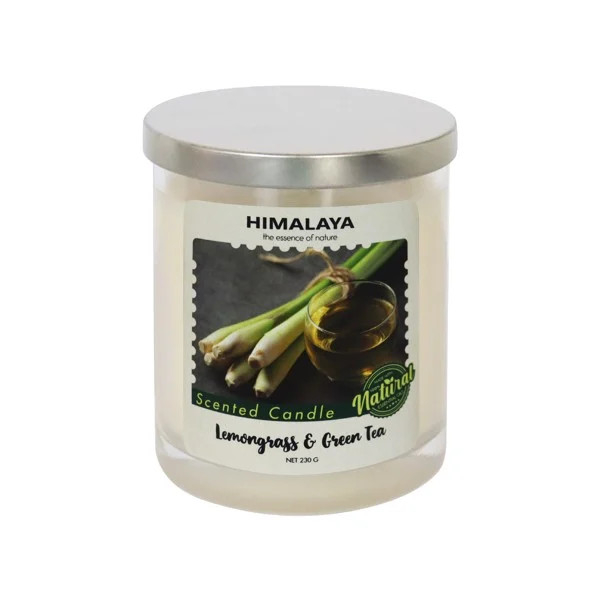 ヒマラヤ アロマキャンドル レモングラス&緑茶 天然精油配合 230g Himalaya