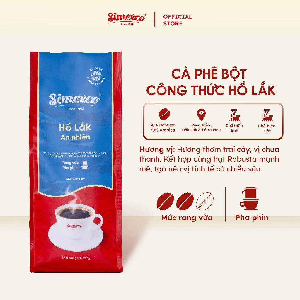 ホラック湖ブレンド 70%アラビカ 30%ロブスタ ピュア焙煎コーヒー粉 250g