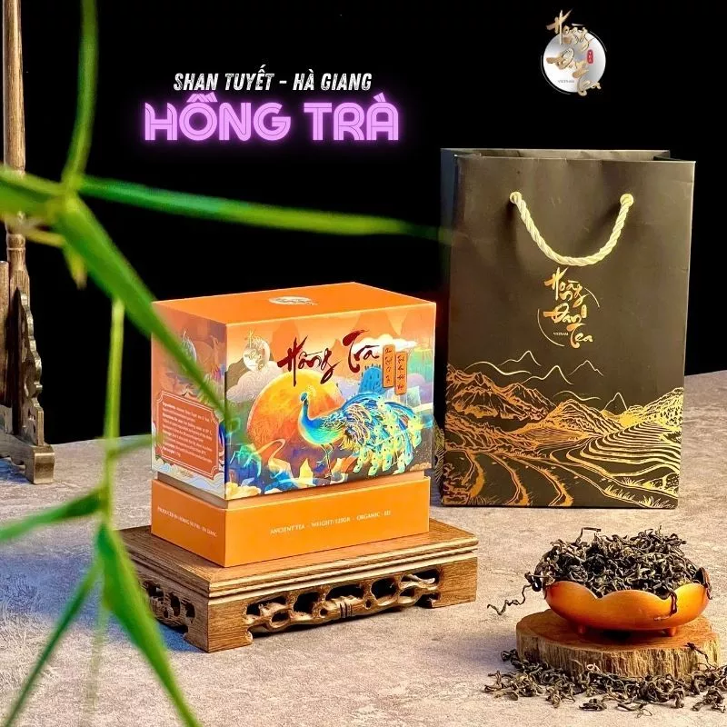 [HOÀNG ĐAN TEA] シャン雪古樹紅茶 - プレミアム中秋節ギフト | 茶道向け高級贈答茶葉