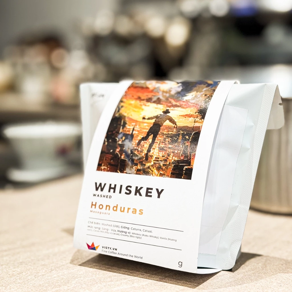 ホンジュラス ウイスキー Visty バレルエイジド エスプレッソ用細挽きコーヒー 150g
