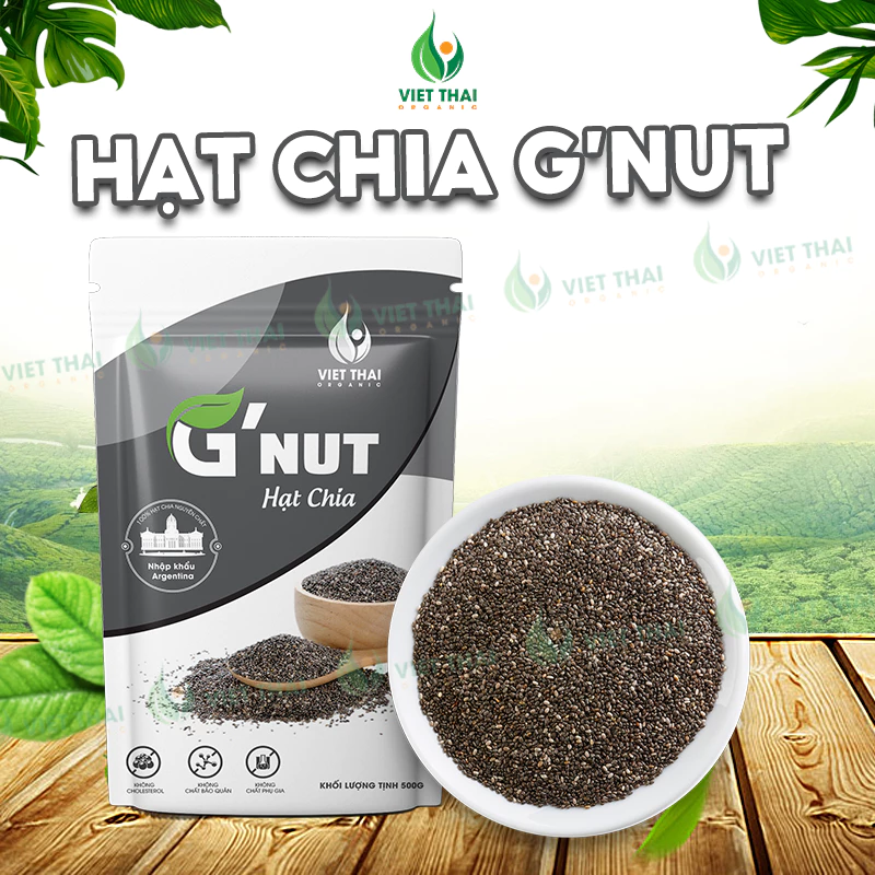 【高品質】G'Nut プレミアム チアシード 500g｜デトックス・美容・ヘアケア・ダイエットに！均一な高品質粒｜ベトタイオーガニック