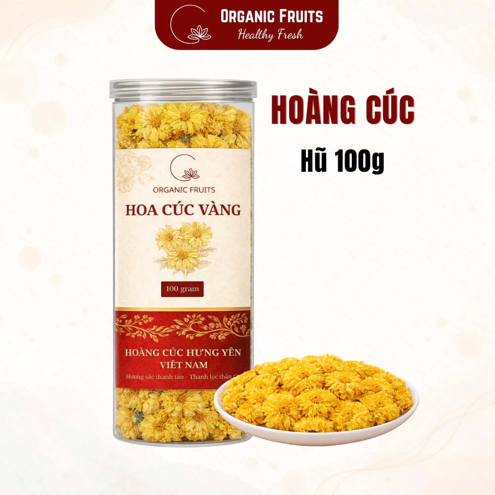 フンイエン産 オーガニック黄菊乾燥花 100g – 大輪ホールフラワーで香り豊か