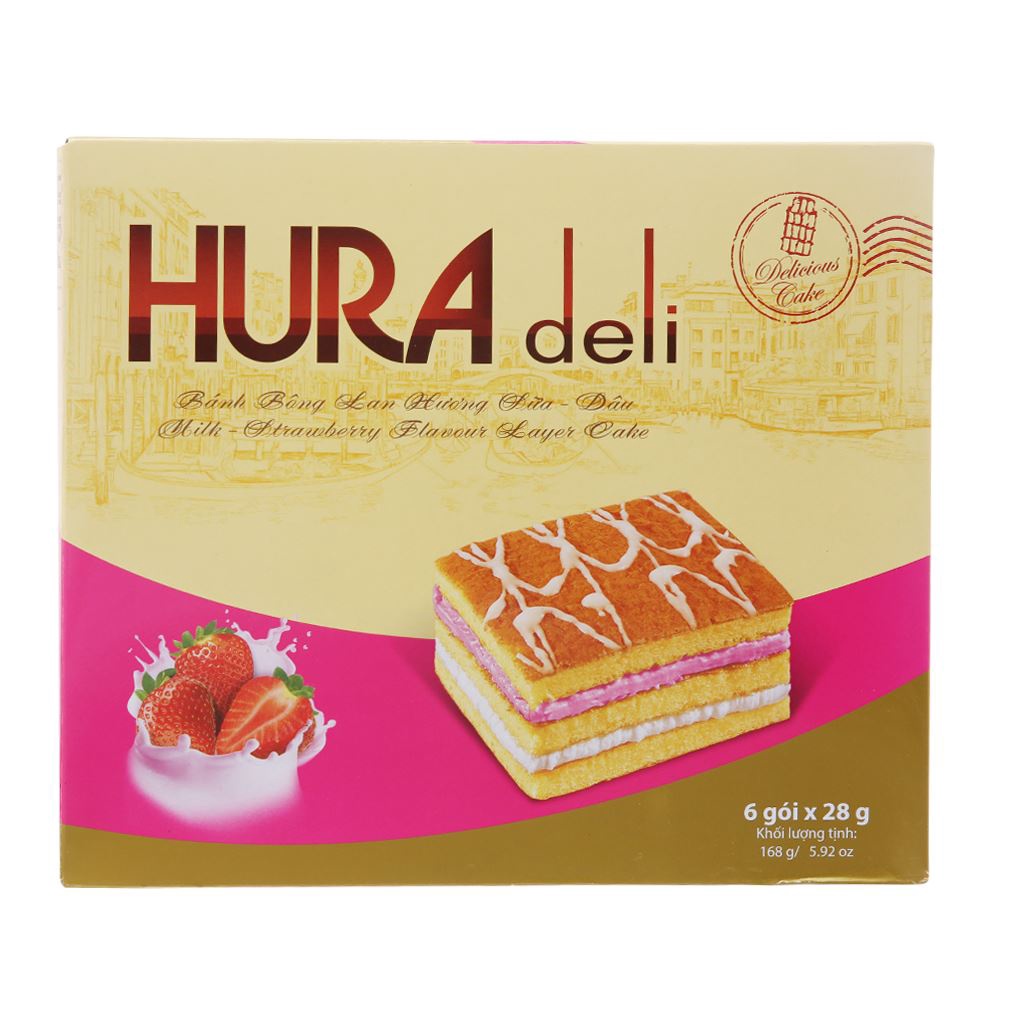 フラデリ スポンジケーキボックス 168g - いちごミルク味