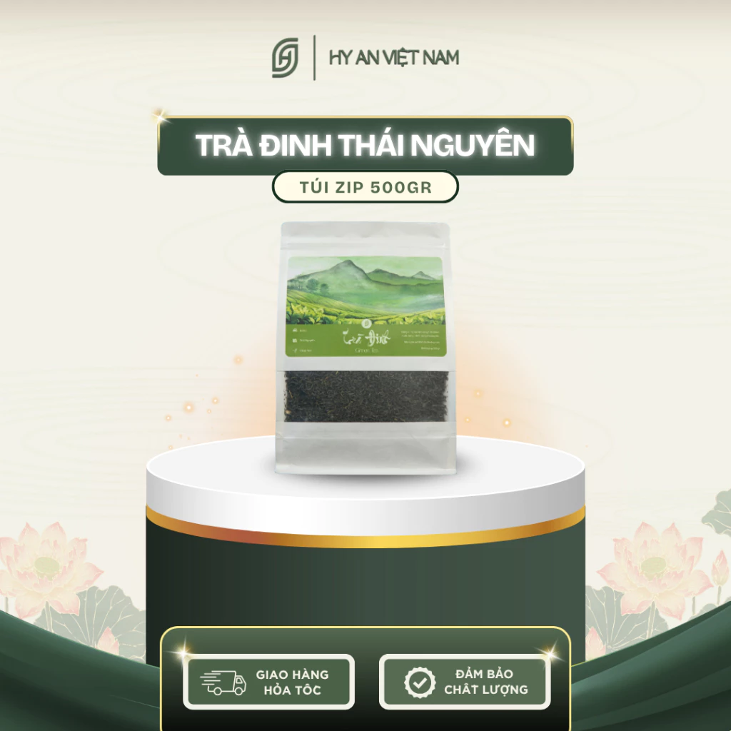 ハイアン最高級ディン茶 - タイグエン産オーガニック新芽緑茶 500g ジップパック