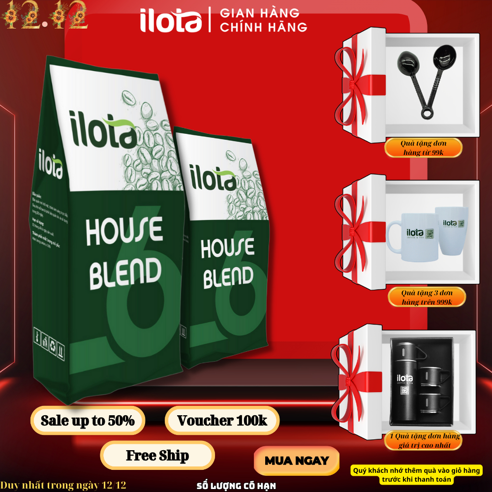ILOTA 6 4アラビカ 6ロブスタコーヒー、純粋に焙煎し、フィルター混合用に粉末状に粉砕したもの 1000g