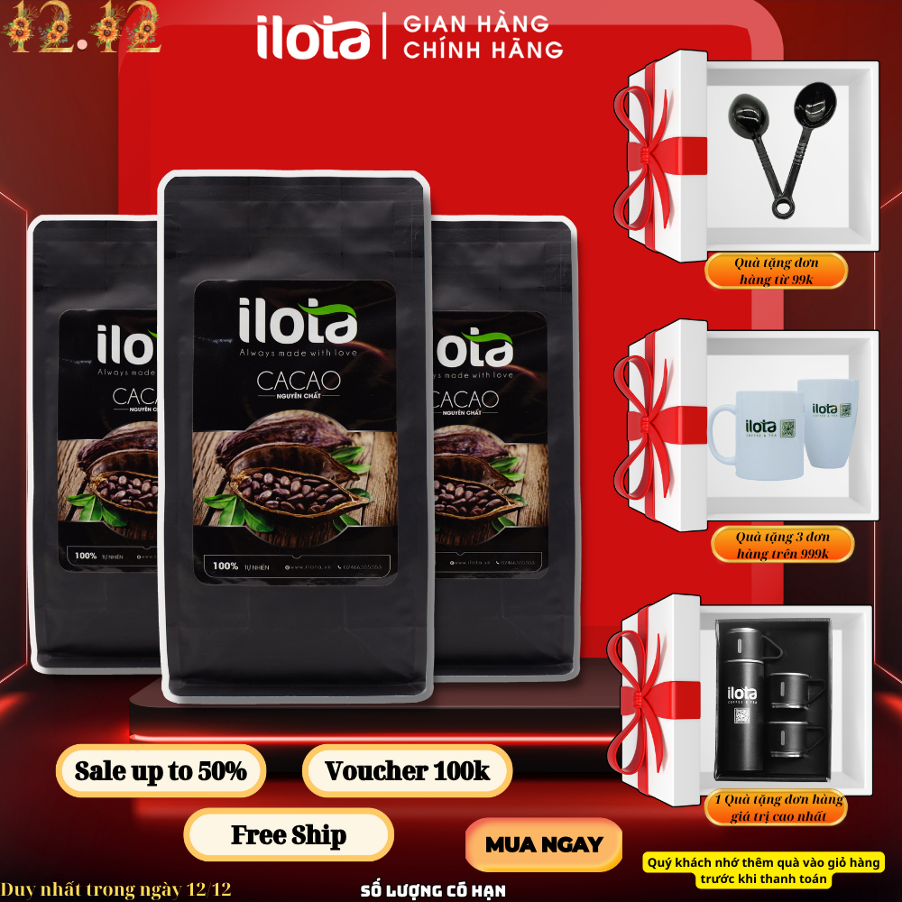 ILOTA ピュアココア ドリンクとベーキング用 500gr