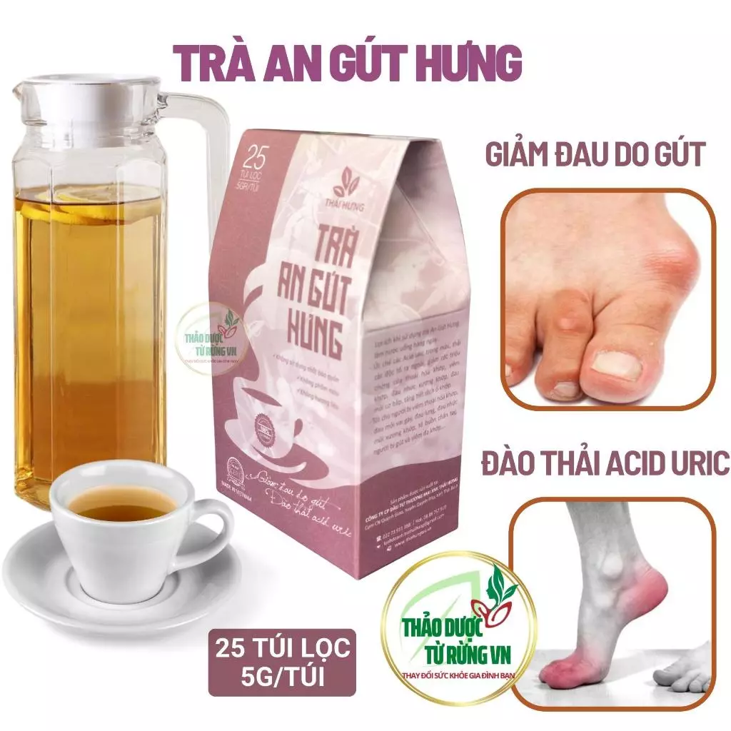 AN GÚT HƯNG ベトナム産ハーブ 関節茶 痛風・関節炎・変形性関節症・多発性関節炎に 25P 125g