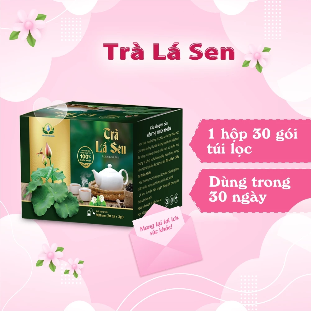 【Siêu Thị Thiên Nhiên】安眠・ダイエットサポート 蓮の葉茶 ティーバッグ (3g×30包)