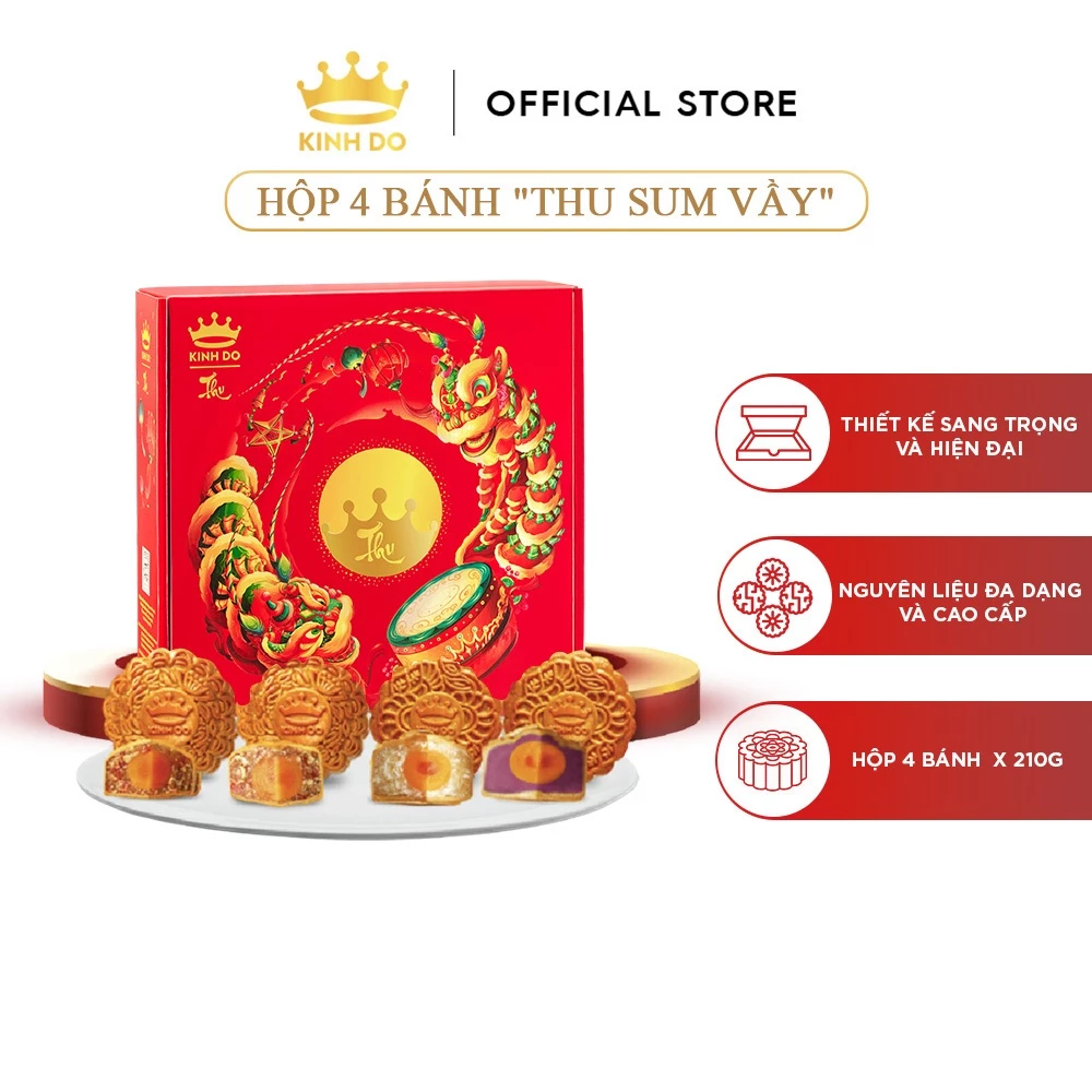 Kinh Đô 中秋月餅「秋の集い」豪華4個入りセット (210g×4個)