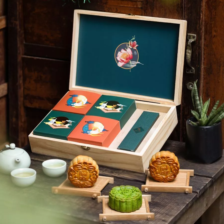 フードシティ・ベトナム 豪華中秋月餅ギフト【破古コレクション】伝統の味と美しい絵柄