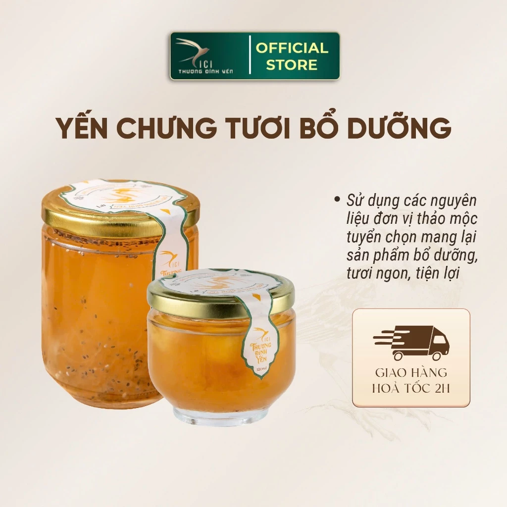 CiCi thượng Đỉnh Yến カインホア産 純粋生燕の巣ゼリー (120-250ml) - 弾力 sợi Dai 温製