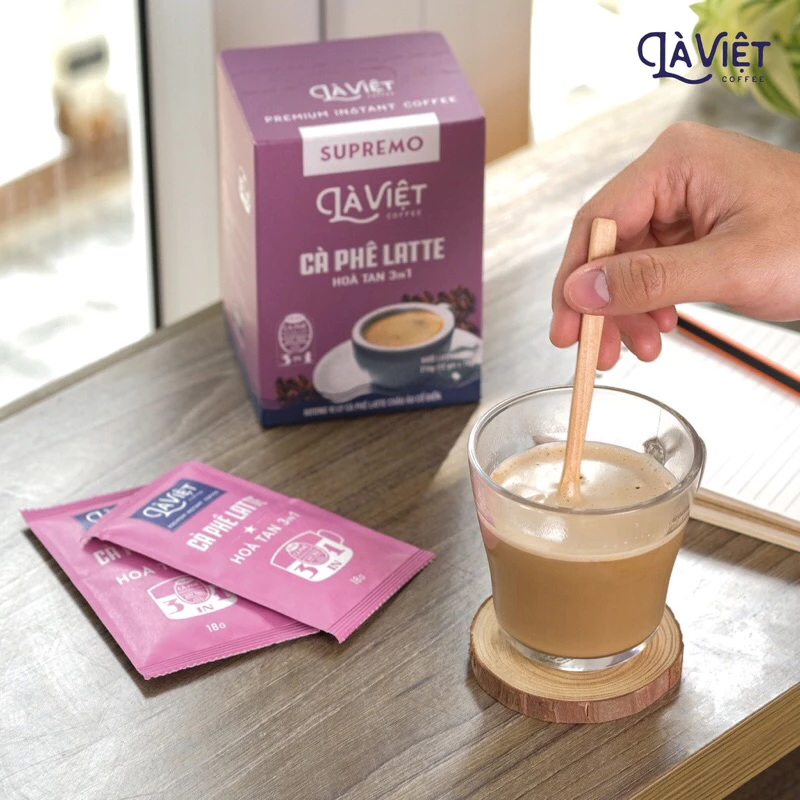 LÀ VIỆT スプレモ 3in1 インスタントカフェラテ 12袋入り