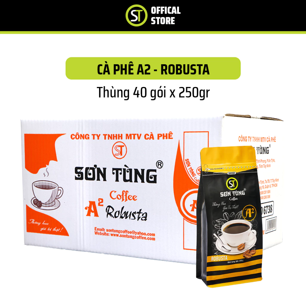 Sơn Tùng コーヒー ロブスタST 伝統ブレンド 10kg (250g×40袋) ベトナム式フィルターコーヒー用