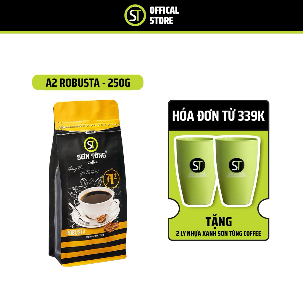 【Sơn Tùng Coffee】ベトナム伝統A2 ロブスタ 挽き豆コーヒー 250g - フィンフィルター用
