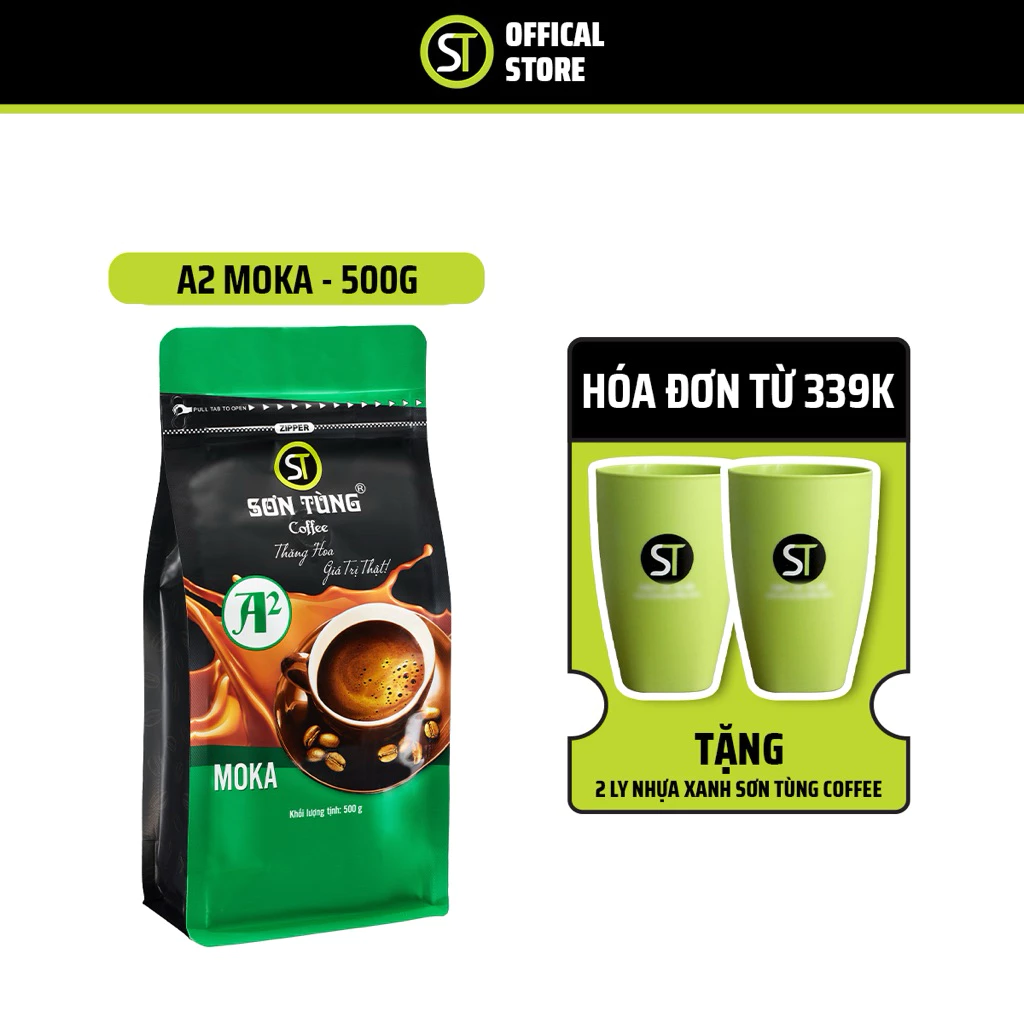 Sơn Tùngコーヒー Moka ST 伝統ブレンド A2 - 挽き豆フィンコーヒー 500g
