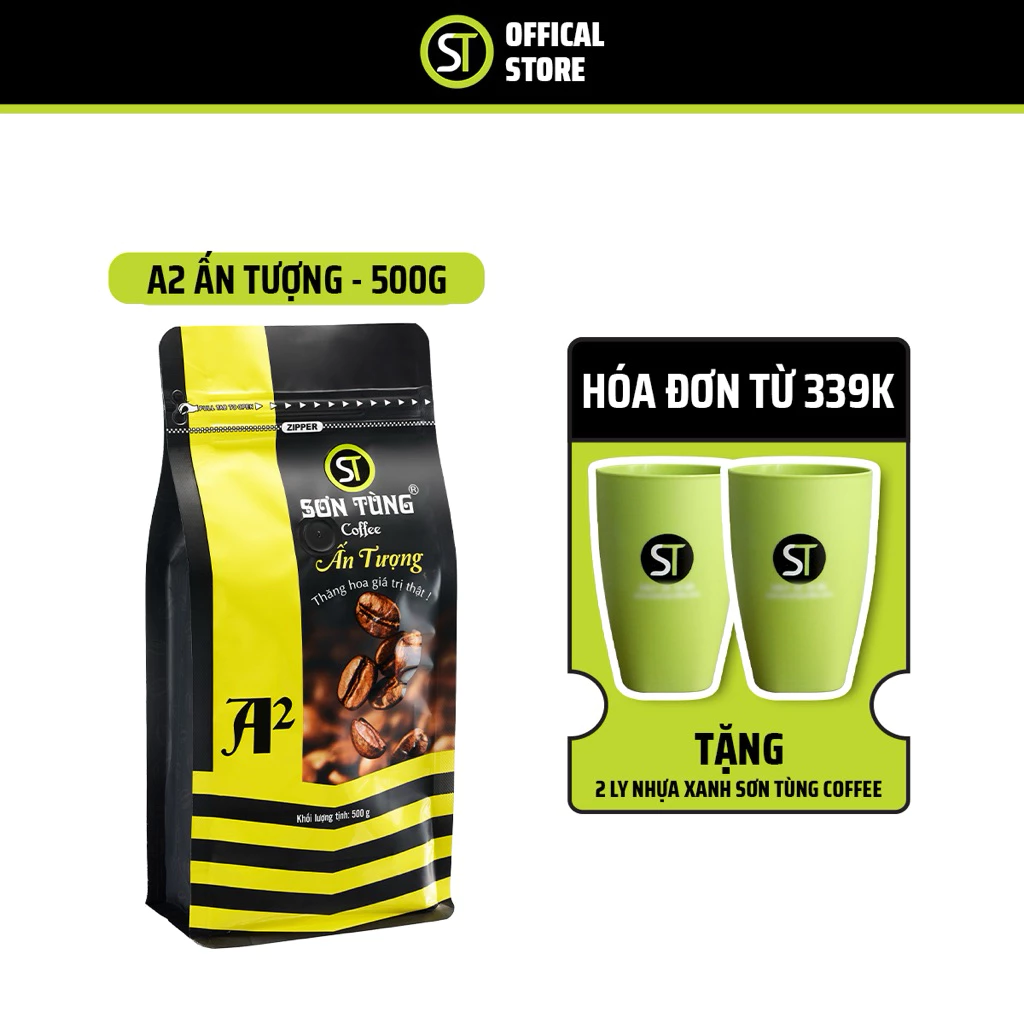 Sơn Tùng コーヒー - 伝統的ブレンド A2 - 印象的な挽き豆コーヒー (フィンスタイル) - 500g