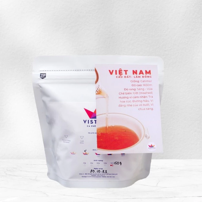 ベトナム ヌイミン・カウダット産 アラビカ ウォッシュド プアオーバー用コーヒー粉 250g