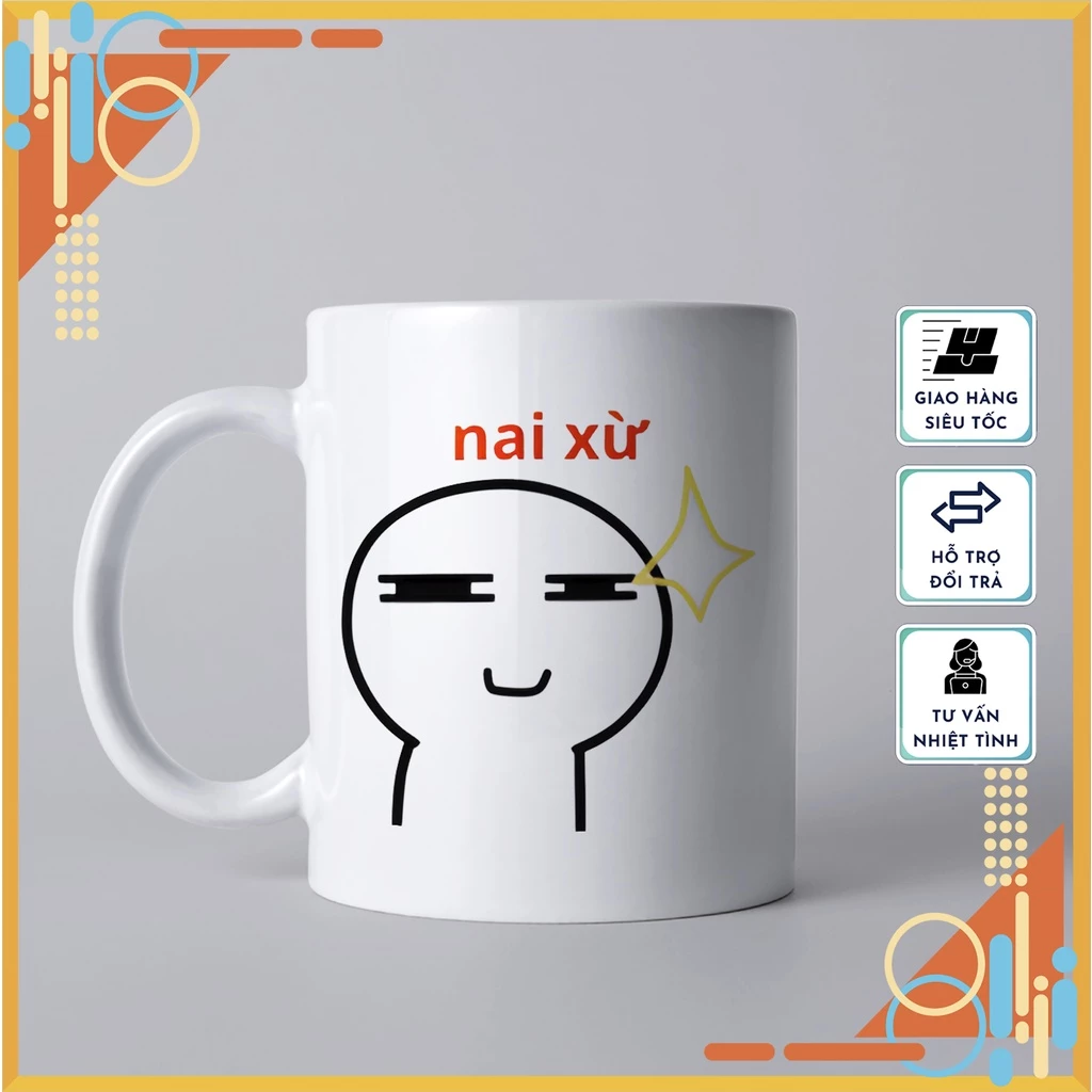 白坊主イラスト入り陶器マグカップ - 世界に一つだけのカスタムギフト&普段使いに