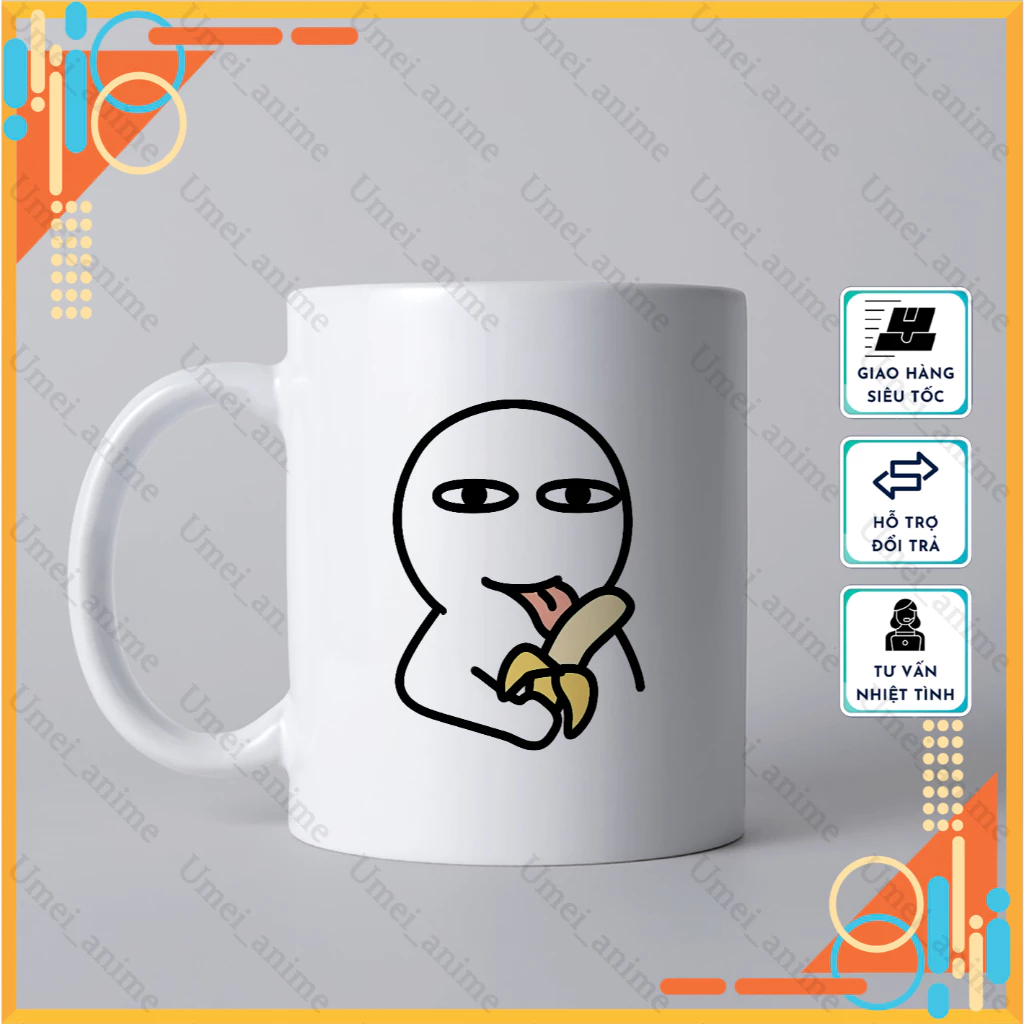 「トロック・トラン（Trọc Trắng）」柄入りカスタマイズ陶器マグカップ - かわいい名入れギフト＆日常使いに