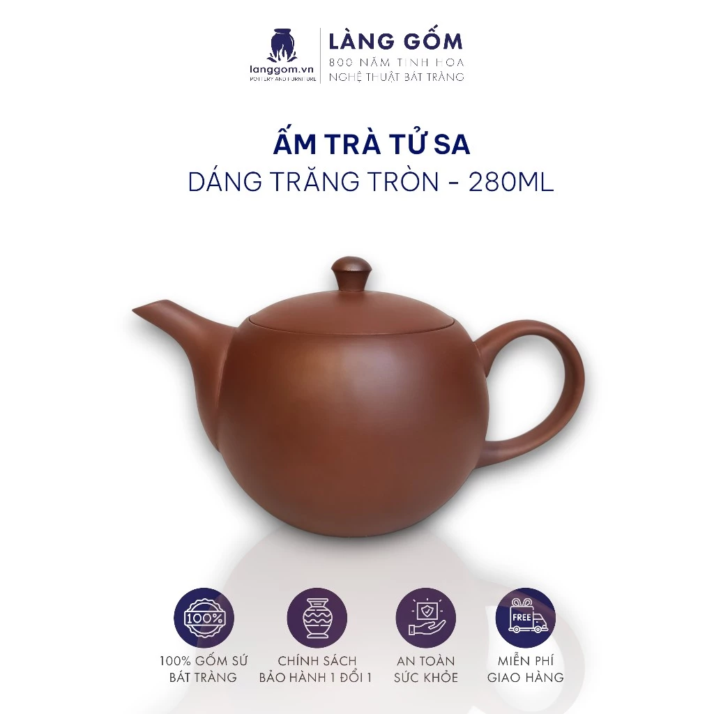 高級バッチャン焼き「満月」茶器セット - 茶道・お茶会に - LÀNG GỐM