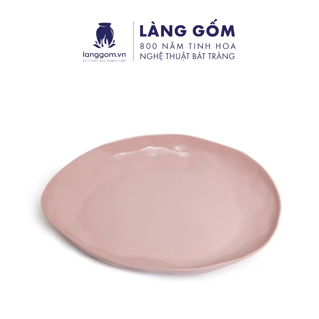LÀNG GỐM ベトナム・バッチャン焼 高級セラミックプレート 多彩な色、マット仕上げ、モダンな不規則形デザイン