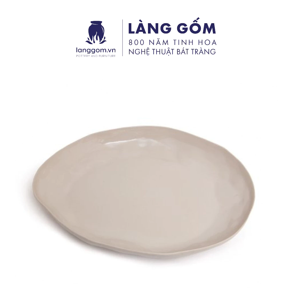 LÀNG GỐM ベトナム・バッチャン焼 高級セラミックプレート 多彩な色、マット仕上げ、モダンな不規則形デザイン