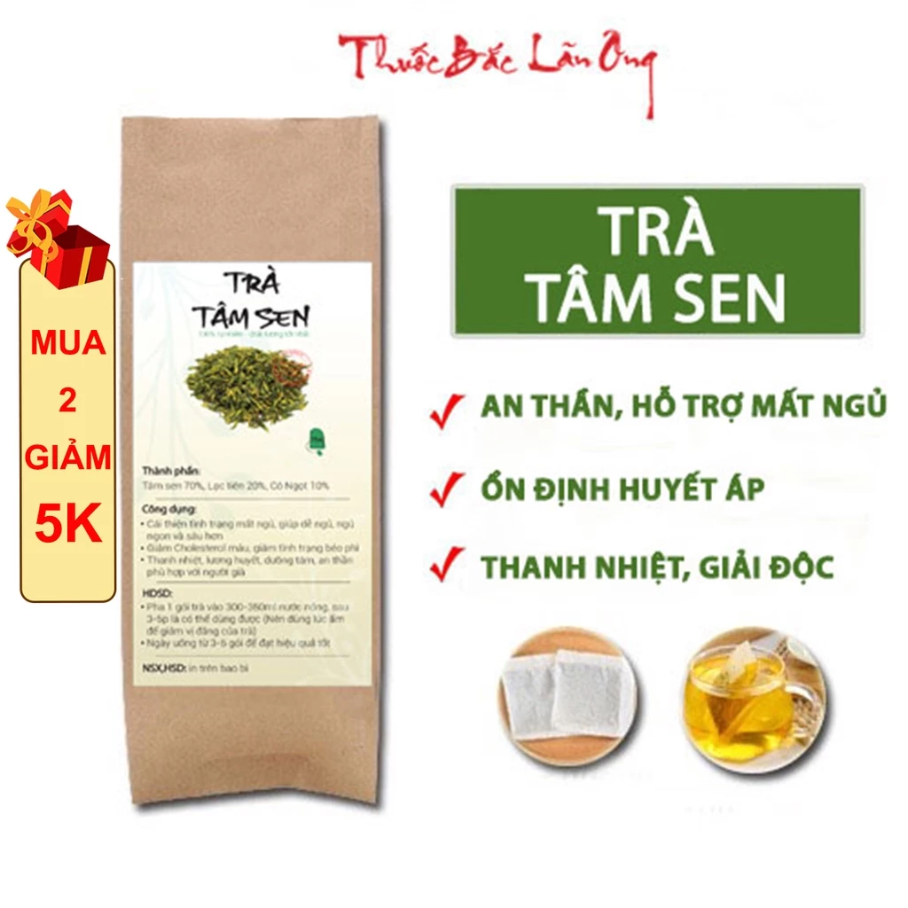 蓮の芯茶（安神・安眠・血圧安定）- Thuốc Bắc Lãn Ông