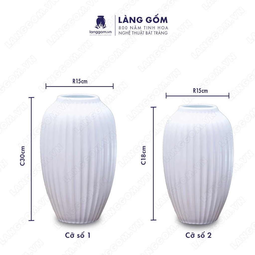 LÀNG GỐM バッチャン焼 高級白釉 ひょうたん型装飾花瓶