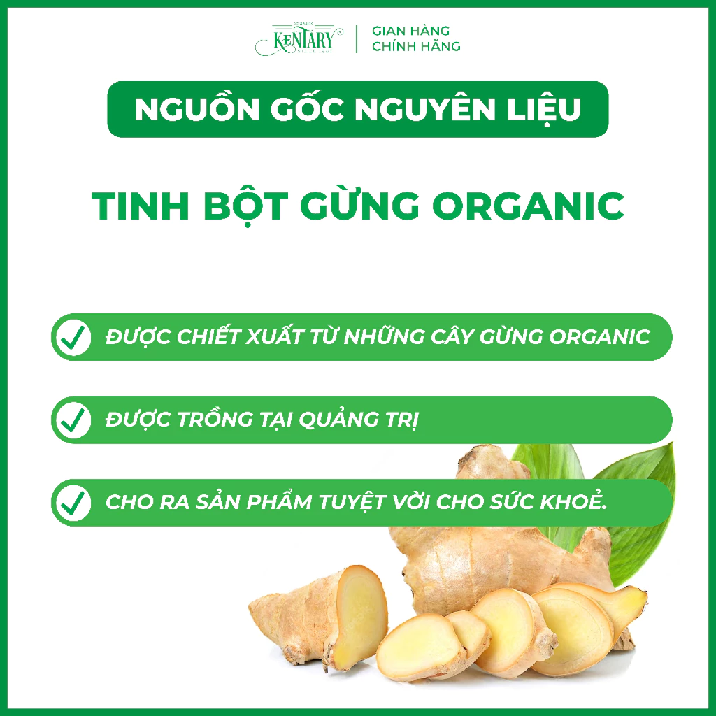 Kentary 純粋ベトナム生姜セパウダー 100g - 独特の辛味と香り