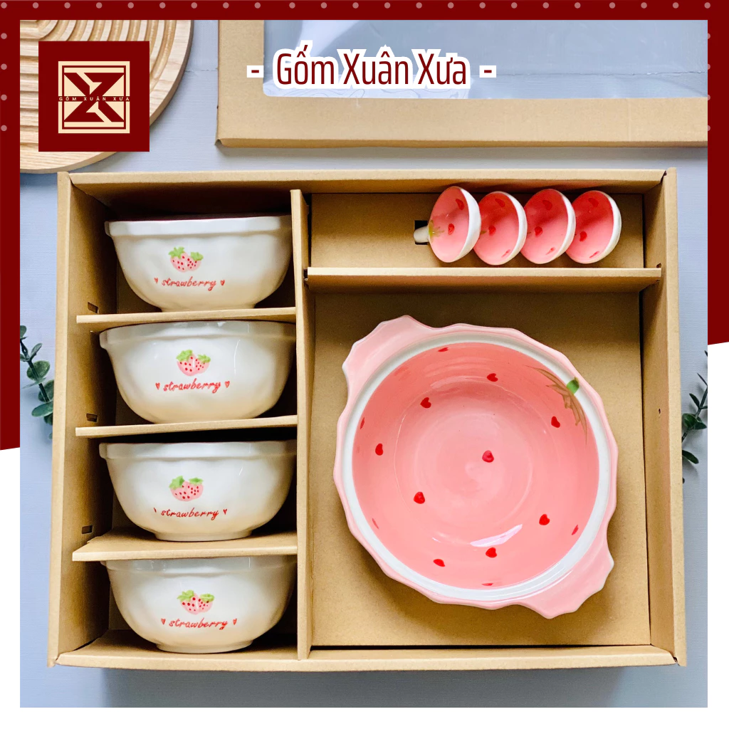 Gốm Xuân Xưa 高級陶磁器 食器セット ギフトボックス入り | 茶碗・皿セット | 誕生日・新築祝い・お祝いの贈り物に