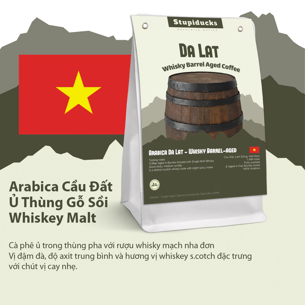 カウダット・ダラット産アラビカ豆 オーク樽熟成コーヒーパウダー 500g | SSCロースター フィン用 細挽き 芳醇な甘みと香り