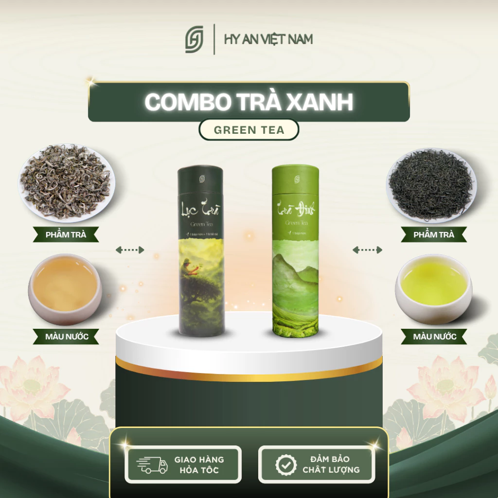 ハイアン ベトナム タイグエン産 高級オーガニック緑茶コンボ 3種 (緑茶・六茶・特級) 30g