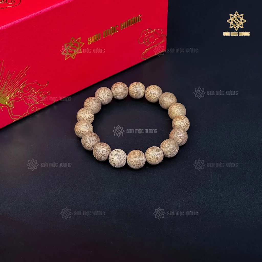 Sơn Mộc Hương製 メンズ高級沈香ブレスレット「トックキエン」- 永遠に香る甘く清らかな香木アクセサリー