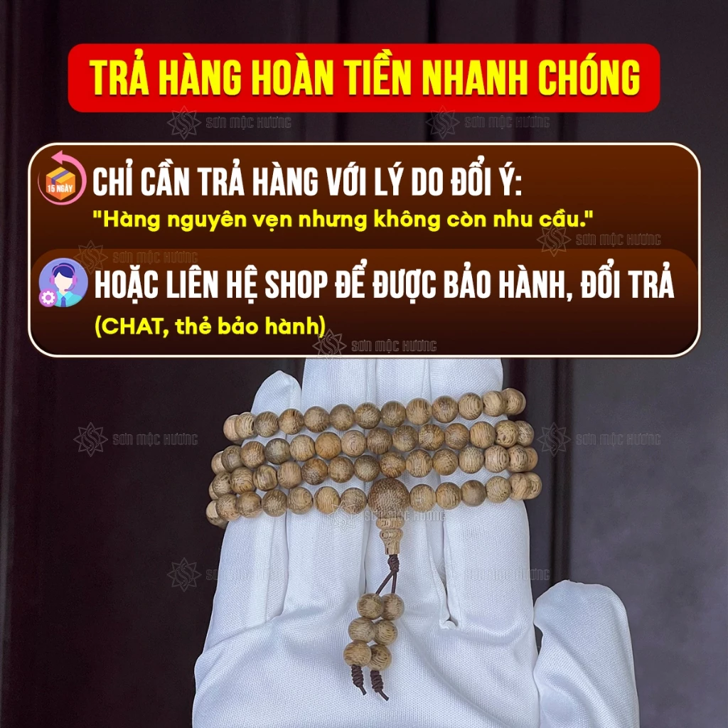 Sơn Mộc Hương製 高級天然沈香108玉ブレスレット 風水開運 男女兼用