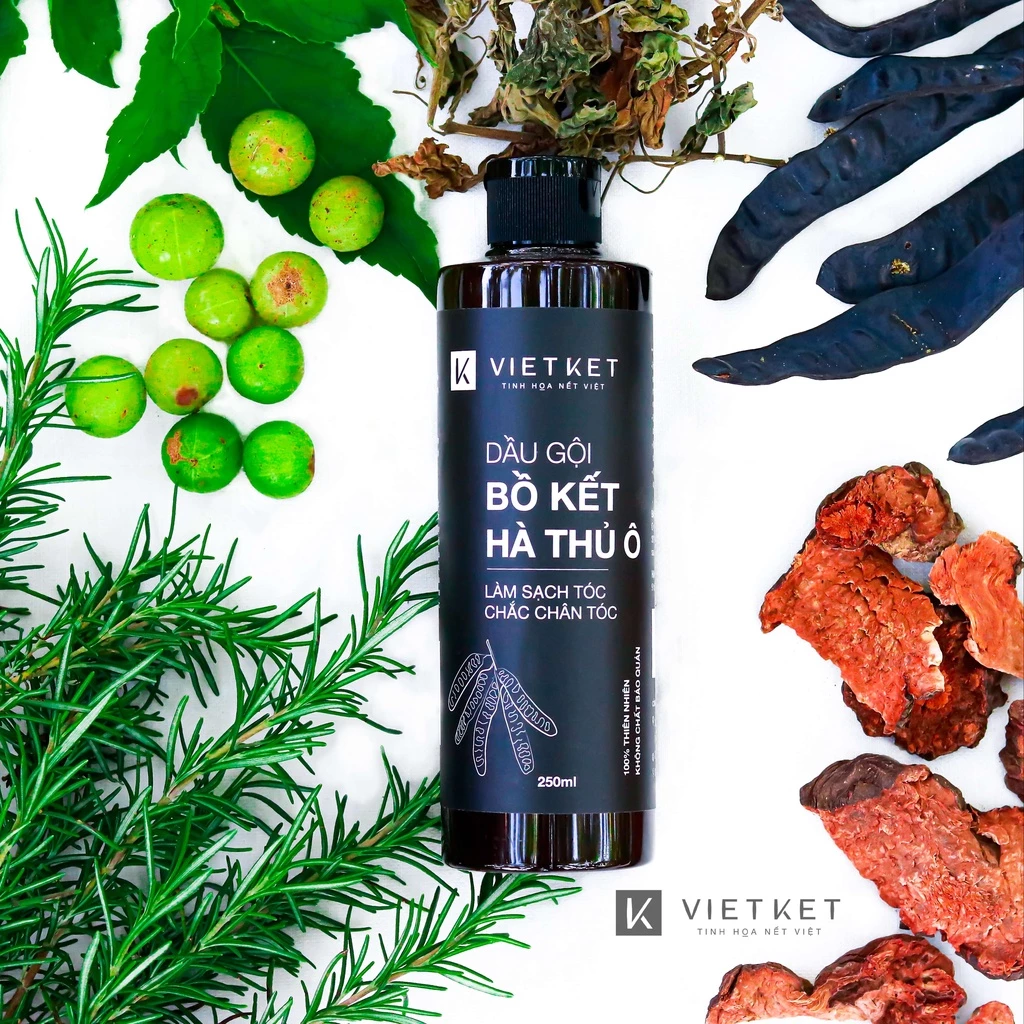 VIETKET ボケツ・ハスオウ 泡なしハーブシャンプー 250ml - フケ・抜け毛対策、しっとり美髪