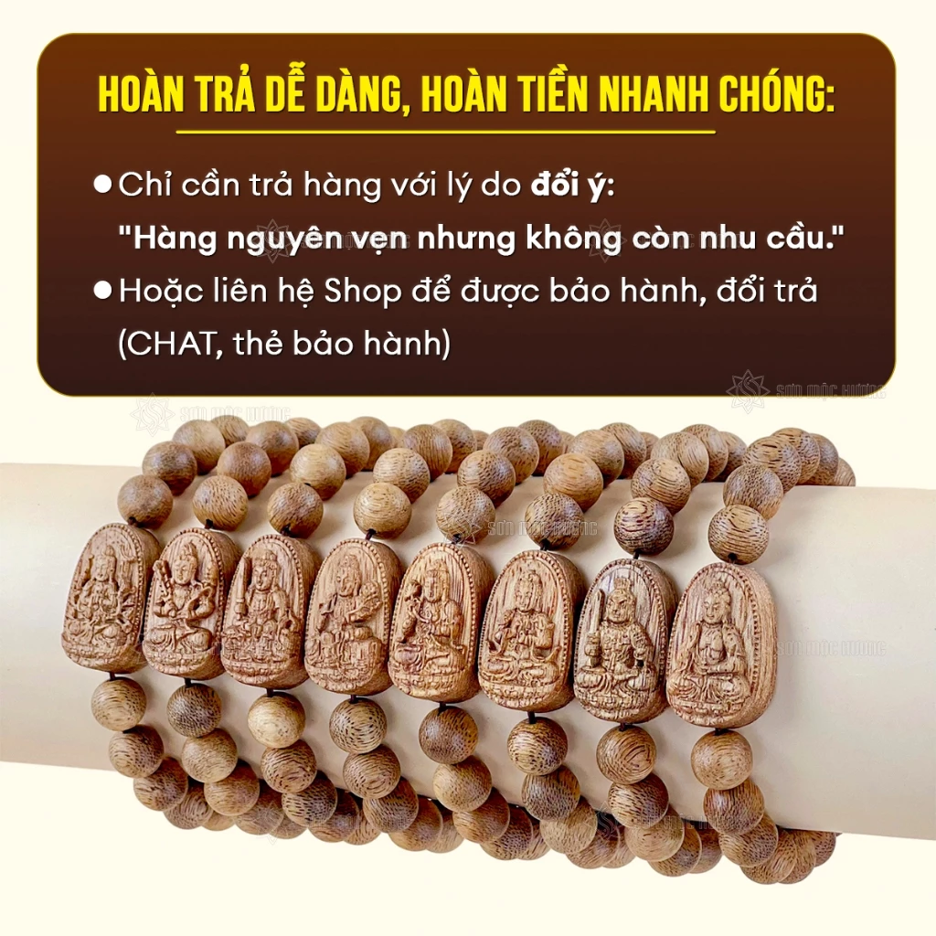 守護本尊 沈香ブレスレット – 干支別 厄除け開運祈願 (Sơn Mộc Hương)