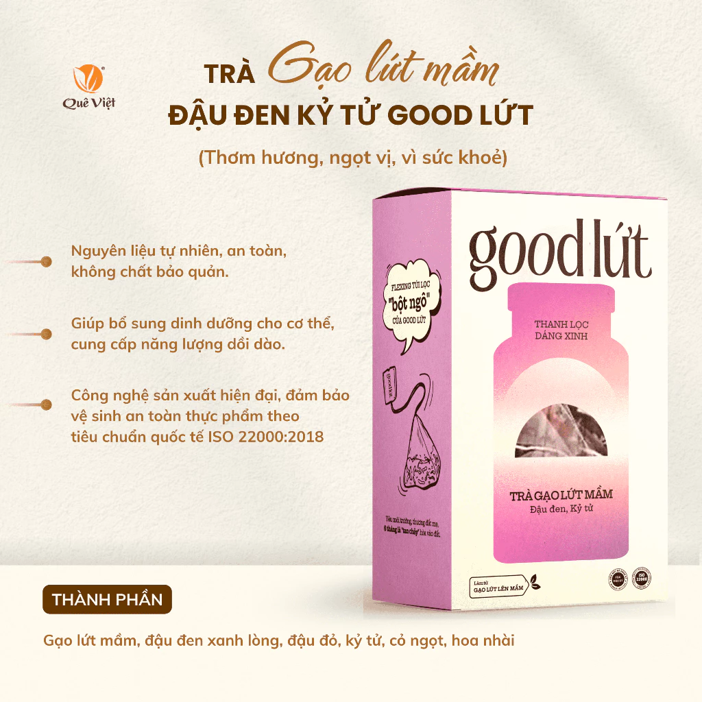 Good Lứt 黒豆クコの実茶 – 自然の恵みでデトックス、美肌、免疫力アップ 450g