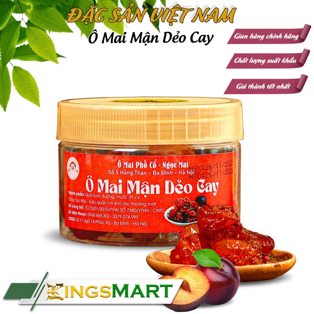 Ngọc Mai ハノイ旧市街名物 もっちりスパイシー梅ドライフルーツ 200g