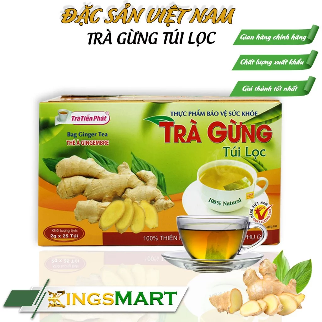 TIẾN PHÁT クイニョン特産 生姜ティーバッグ 50g (2g x 25袋)