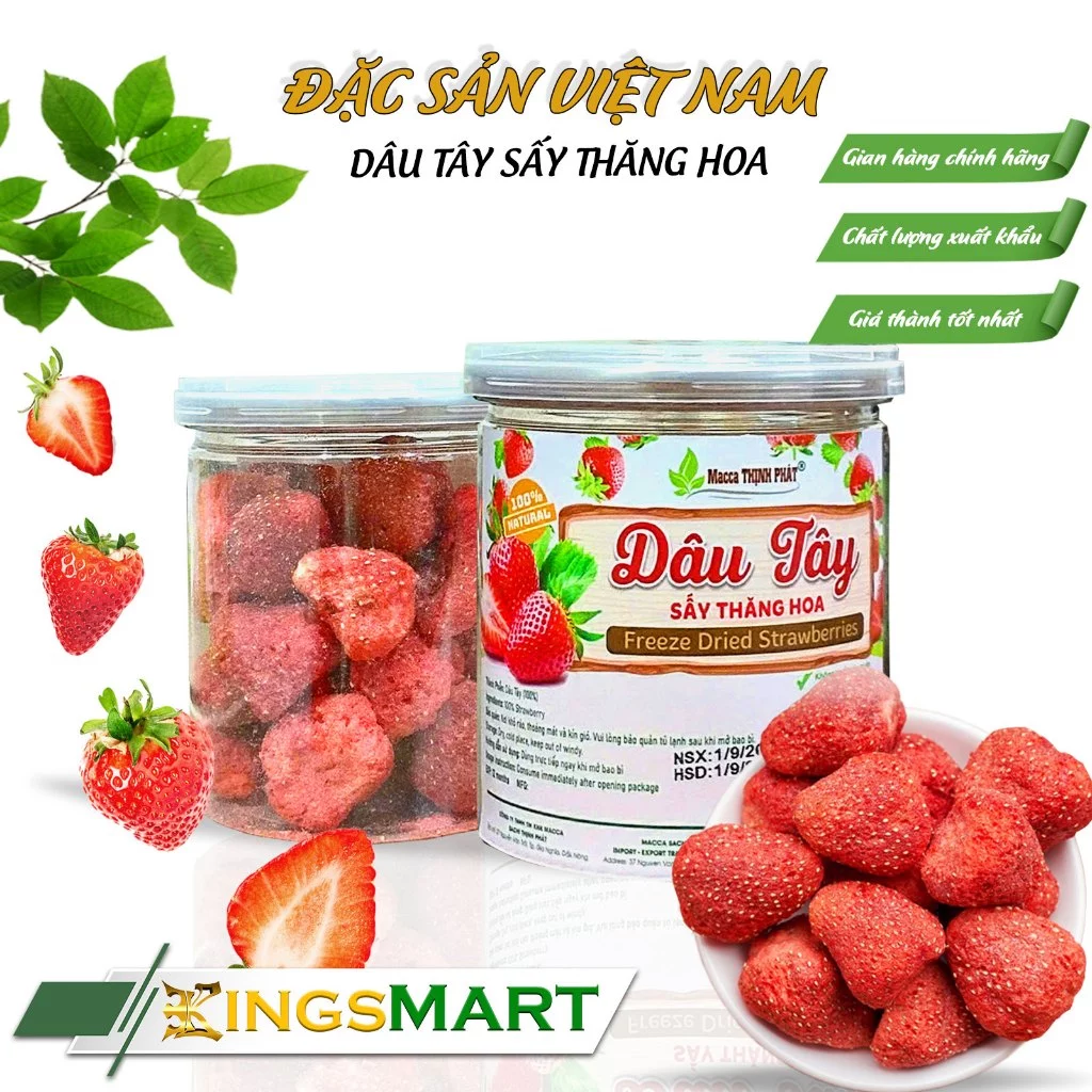 THỊNH PHÁT 西原高原特産 フリーズドライいちご 100g - 無添加・美容サポート
