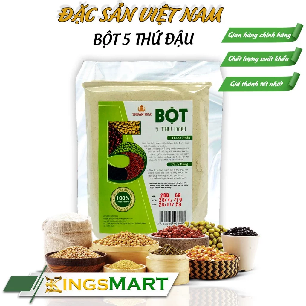 カントー特産 THUẬN HÒA 五穀豆粉 (Bột Ngũ Vị Đậu) 200g - 健康栄養ドリンク