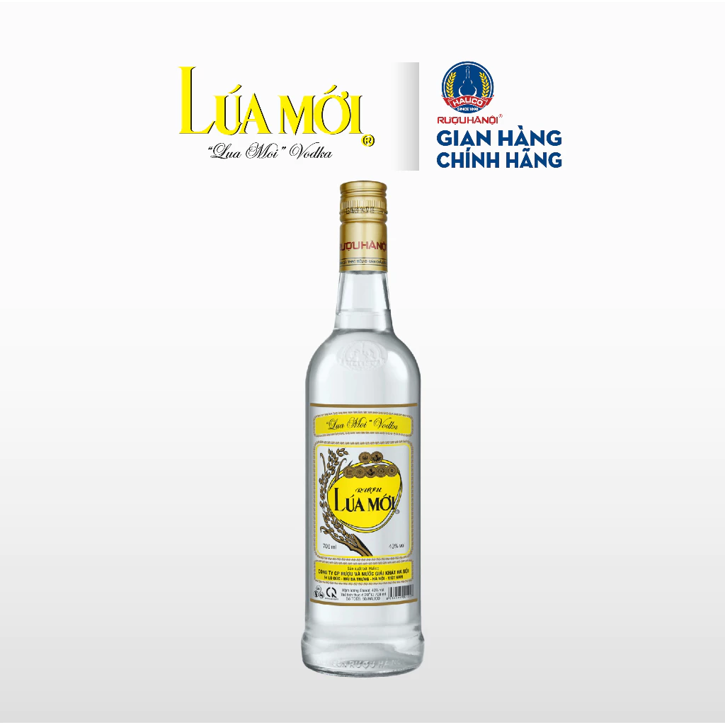ベトナム伝統米焼酎 HALICO「ルアモイ (Lúa Mới)」40度 700mlボトル